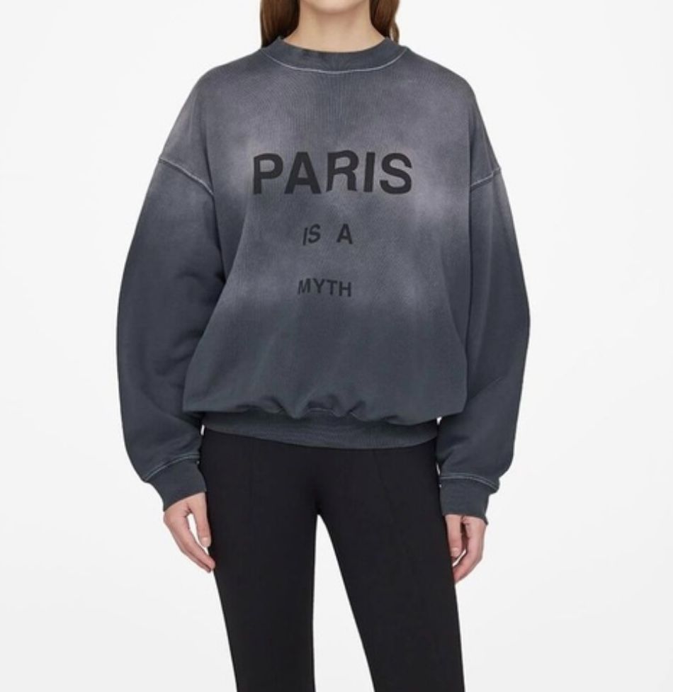 Anine Bing "Paris is a Myth" Crewneck Sweater