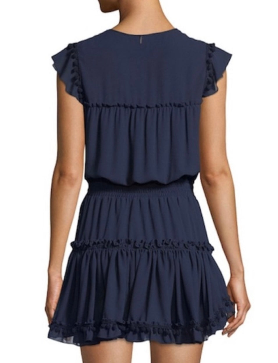 Misa Los Angeles - Navy Tiered Mini Dress