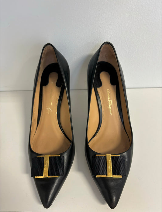 Salvatore Ferragamo Bow Accent Heels