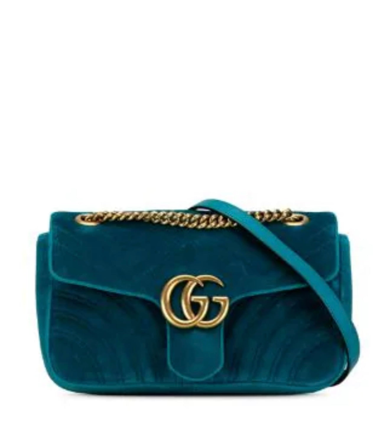 GUCCI 
Velvet Matelasse Small GG Marmont