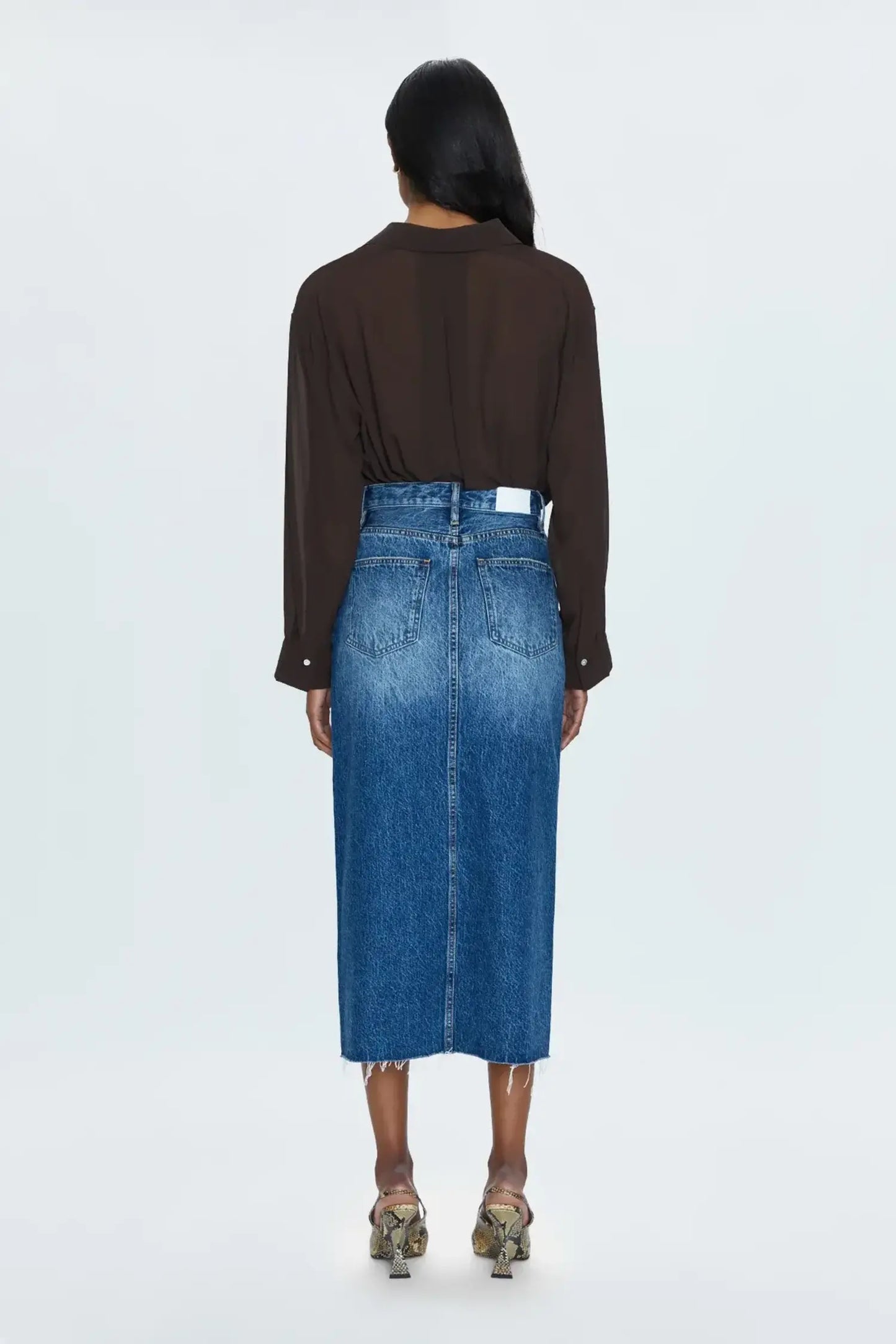 Pistola Midi Denim Skirt