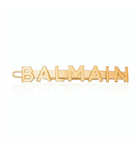 BALMAIN - 
18K Gold-plated Logo Hair Slide