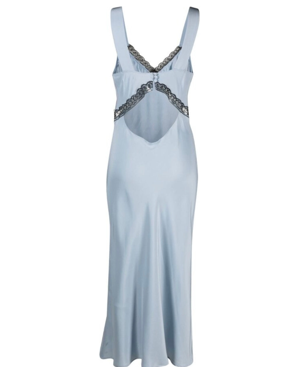 Reformation - Provence lace-trim silk dress - Blue