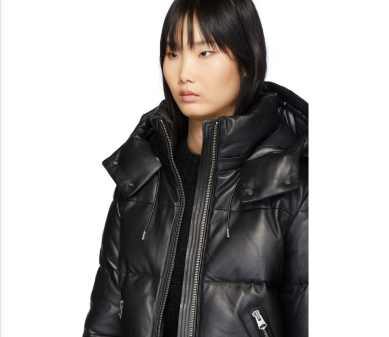 Mackage - Black Down and Leather Short Jacket
