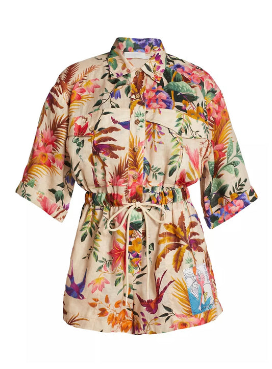 Zimmermann
Tropicana Linen Utility Romper