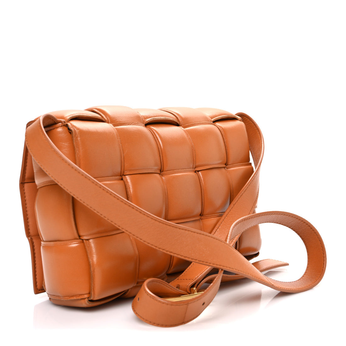 BOTTEGA VENETA padded orange cassette crossbody bag