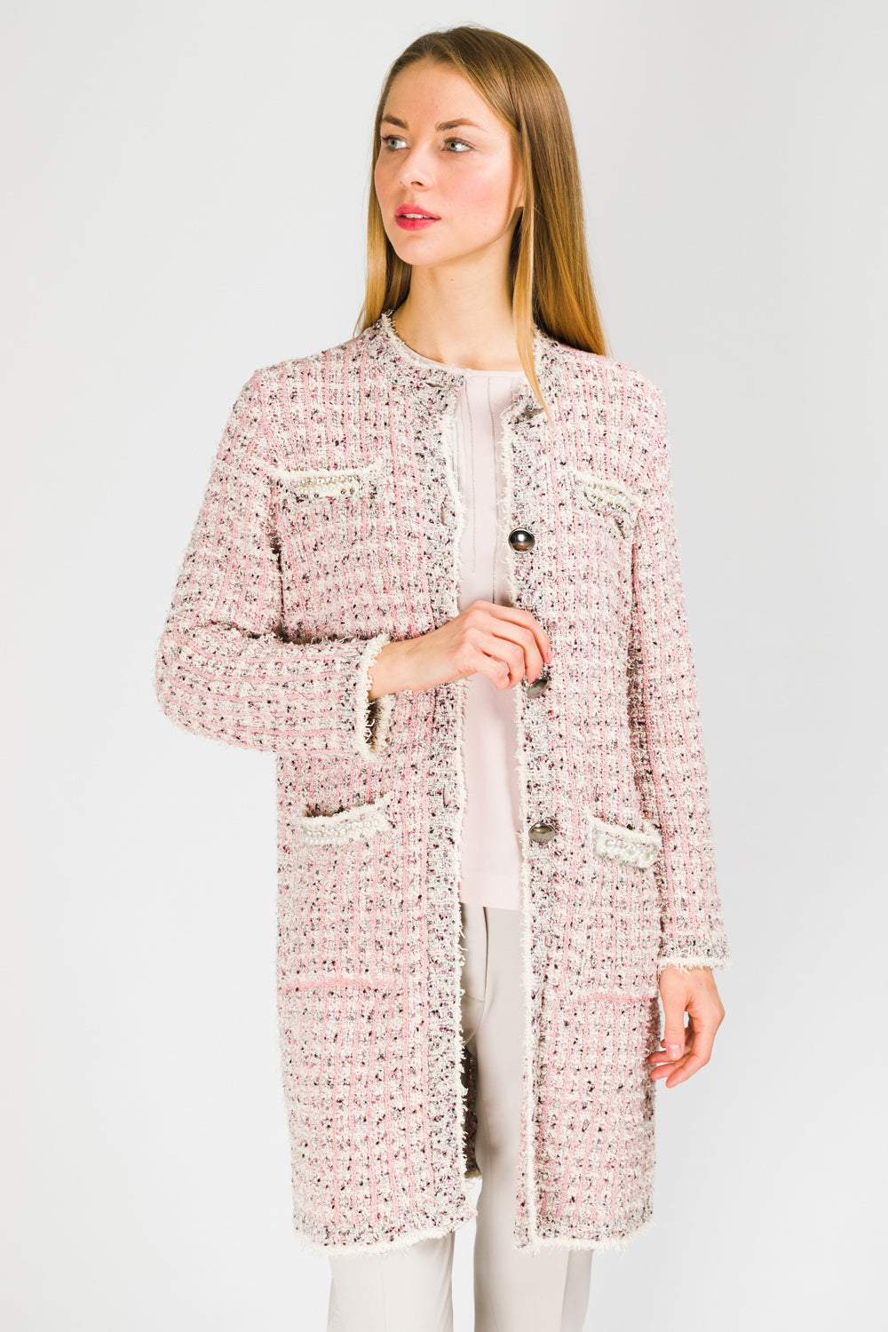 TWINSET tweed long jacket