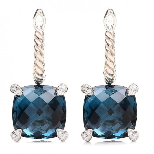 David Yurman Blue Topaz Earrings