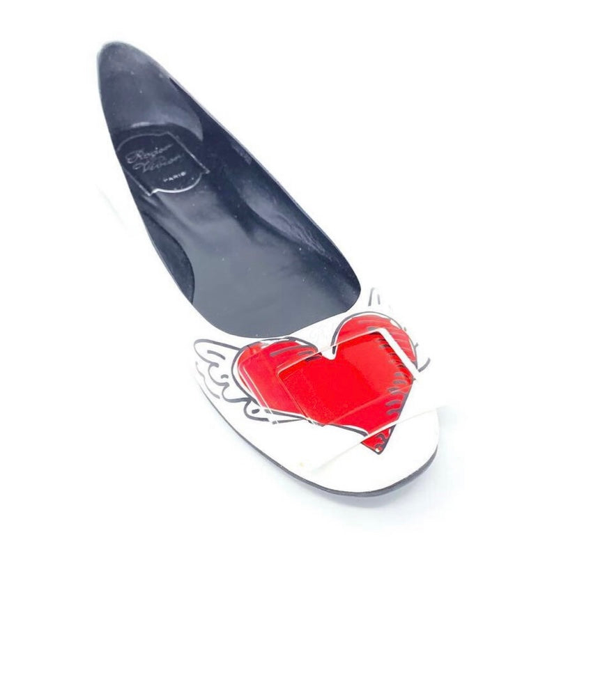 Roger Vivier - White “LOVE” Flats