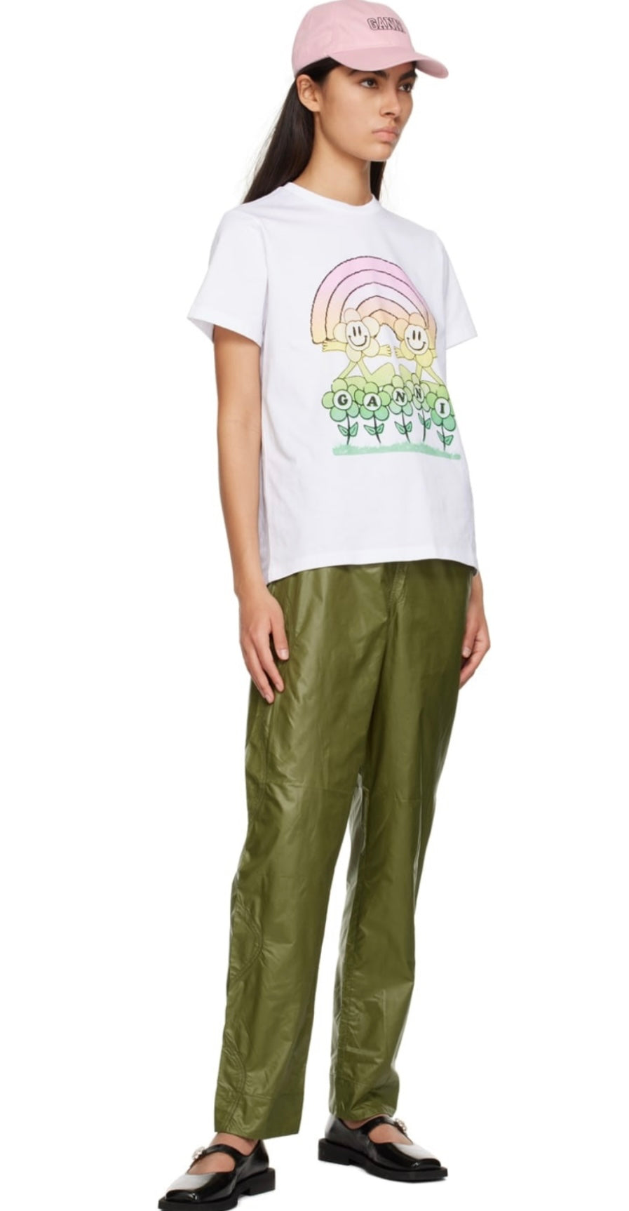 GANNI
Khaki Elasticized Trousers