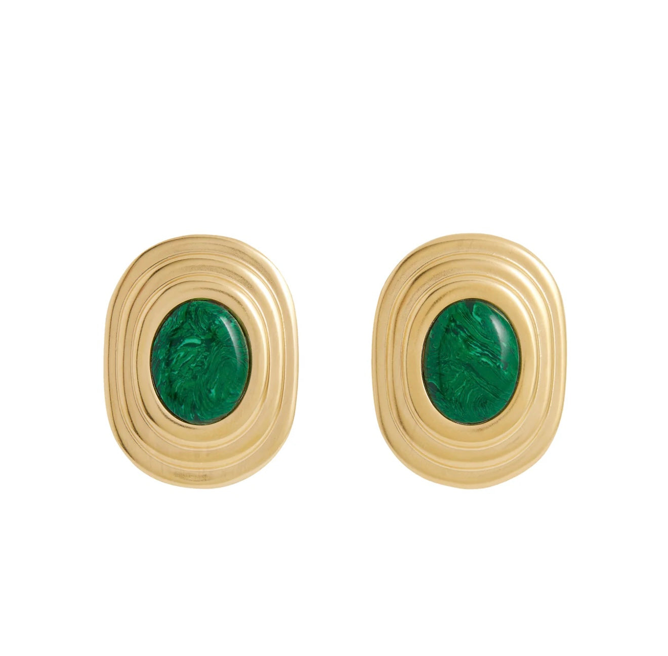 SORU - Daphne Oz X Soru Malachite Coco Earrings