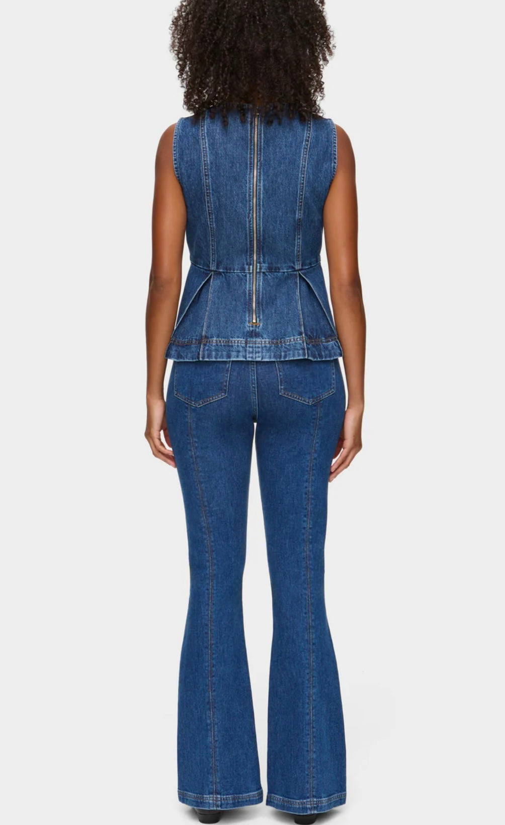 ALIGNE Hope peplum denim top