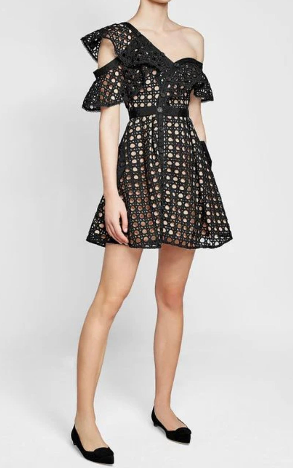 SELF-PORTRAIT - Guipure Lace Mini Dress