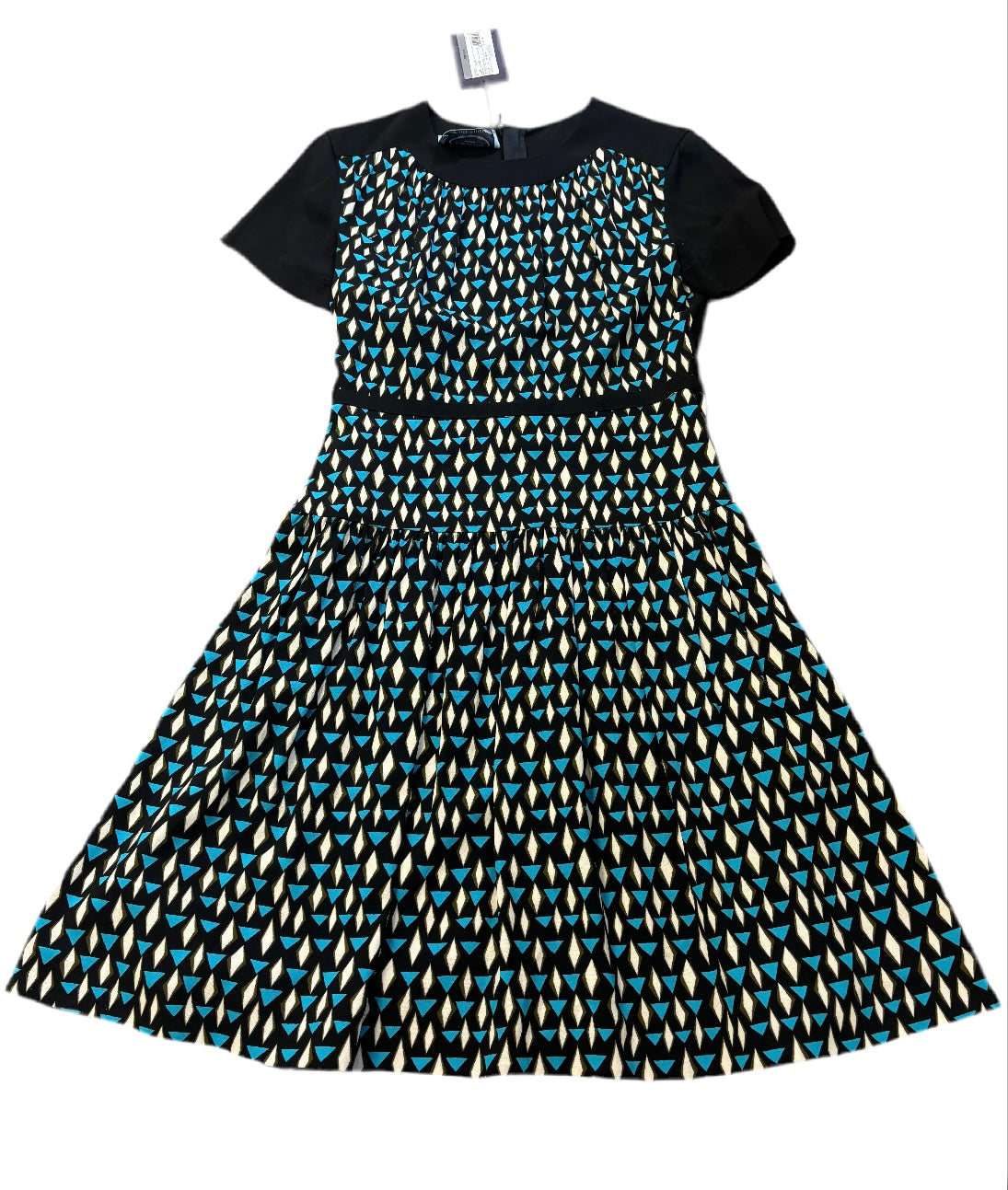 PRADA black dress with blue pattern NWT