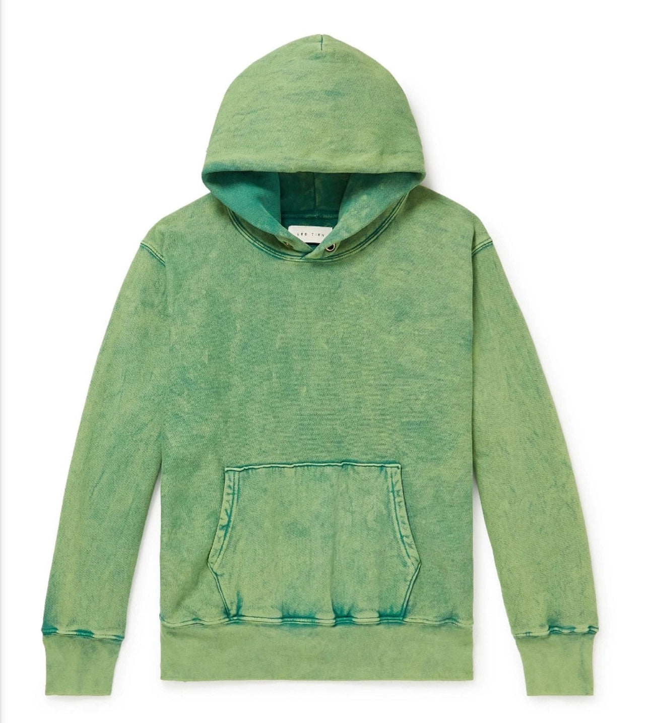 Les Tien - Garment-Dyed Fleece-Back Cotton-Jersey Hoodie - Green