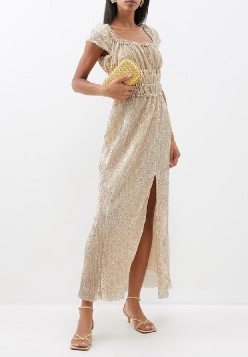 Altuzarra - Lily Ruched Sequinned-jersey Dress