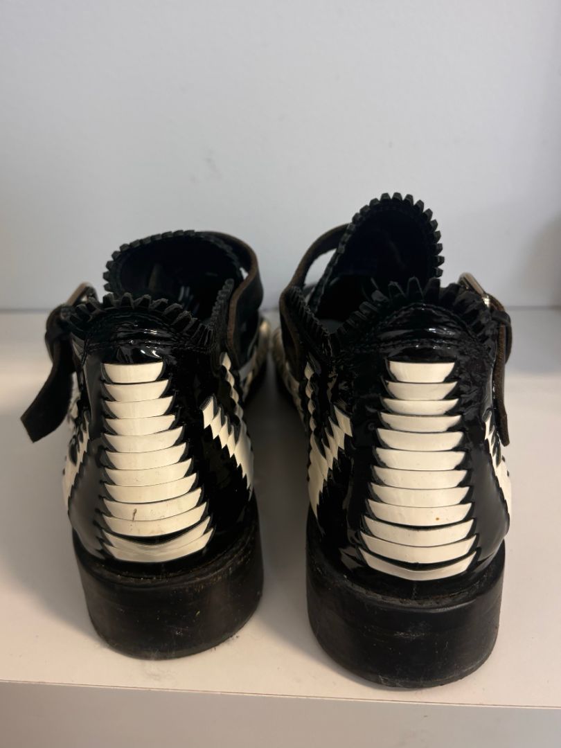 Proenza Schouler Patent Leather Woven Sandals