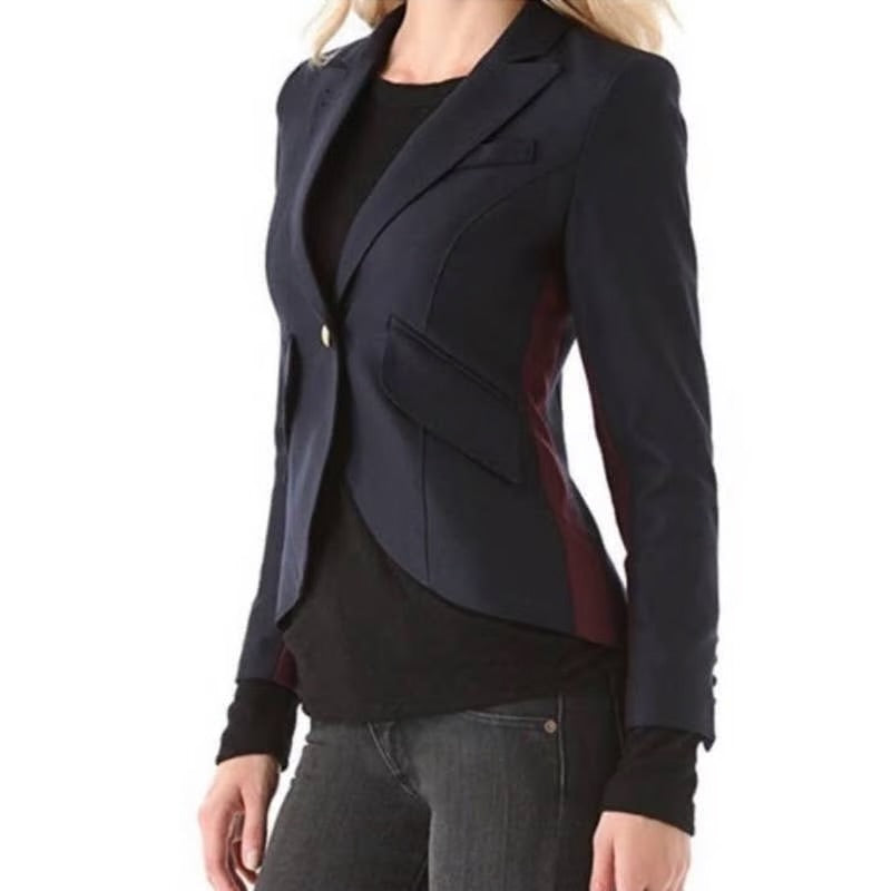 SMYTHE navy/burgundy blazer