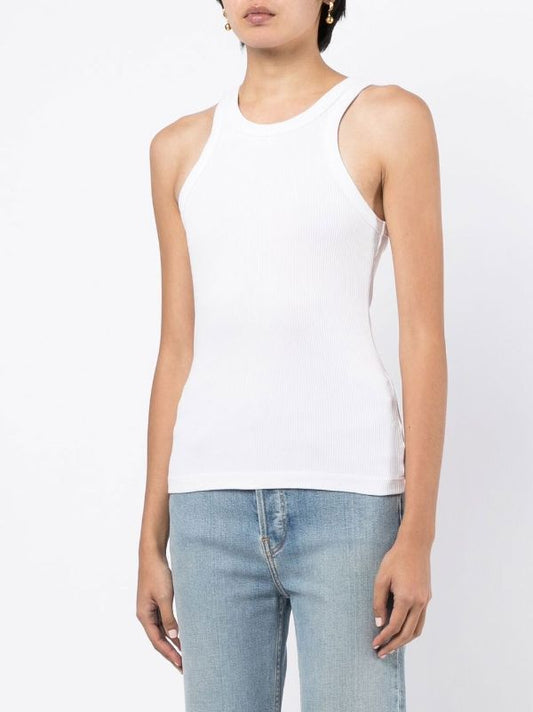 AGOLDE white ribbed high neck top