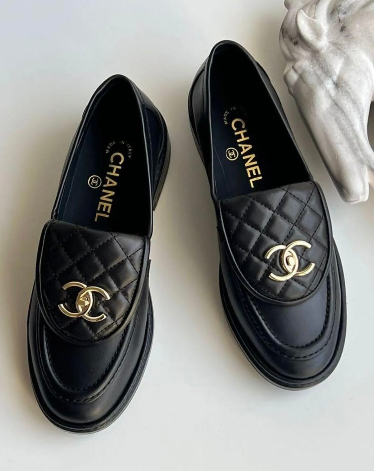 Preloved Chanel - Quilted CC loafers