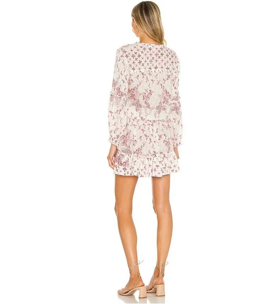 POUPETTE ST BARTH 
Ilona Mini Dresswhite - Pink Parrot Batik Rambo