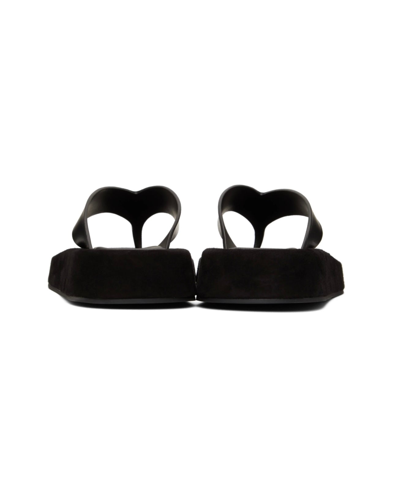 THE ROW
Ginza leather and suede platform flip flops