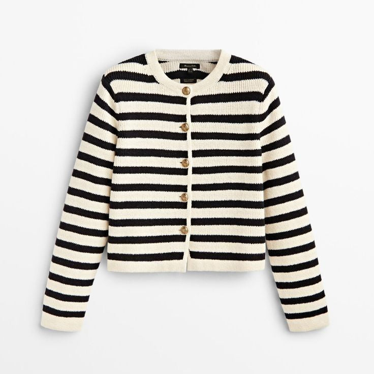 Massimo Dutti Striped Cardigan Jacket