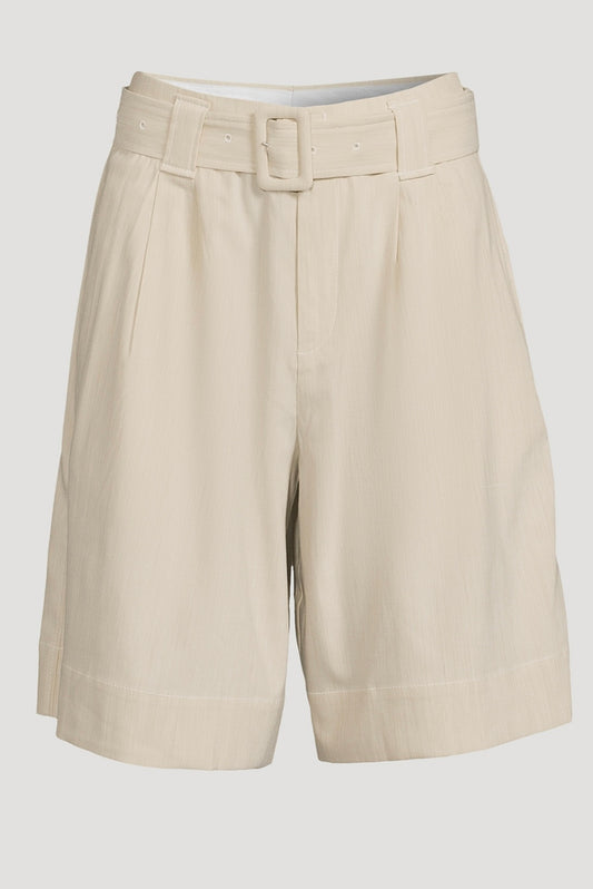 GANNI
Belted Melange Suiting Shorts