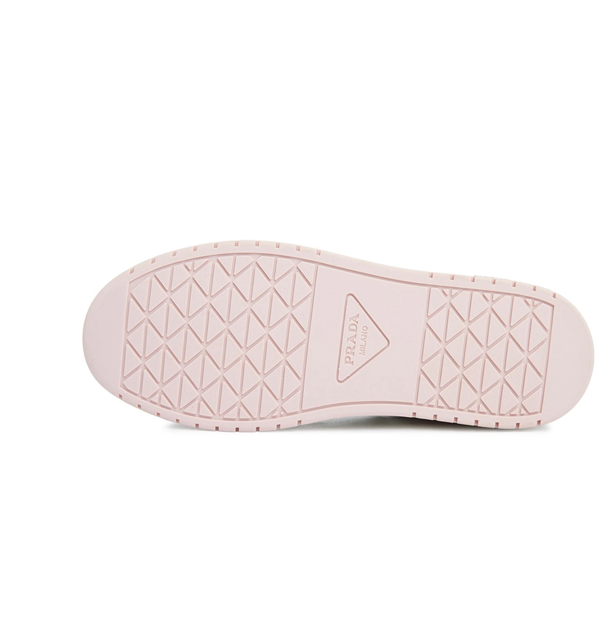 PRADA DOWNTOWN LOW TOP SNEAKERS IN PINK & WHITE