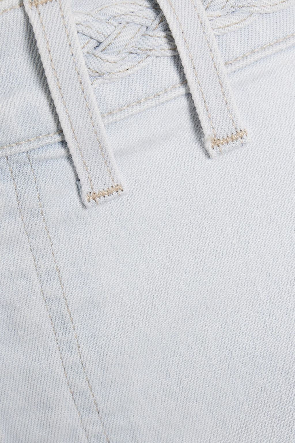 VERONICA BEARD grant braid trimmed high rise wide leg jeans