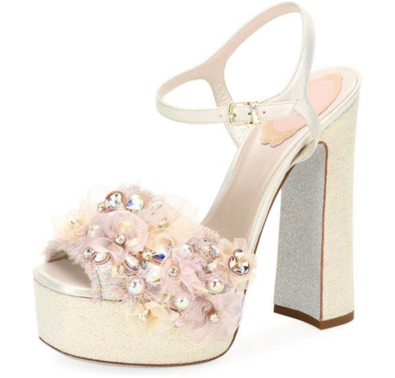 Rene Caovilla Embellished High Platform Sandals