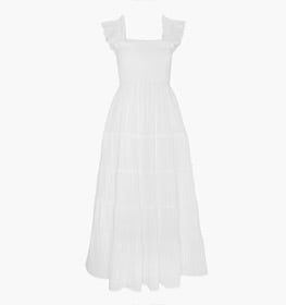 HILLHOUSE the nap dress white with polka dots/white swiss dots