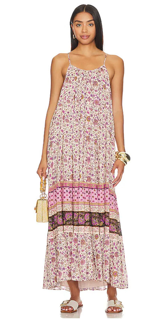 SPELL - Lady Untamed Strappy Maxi Dress in Lavender