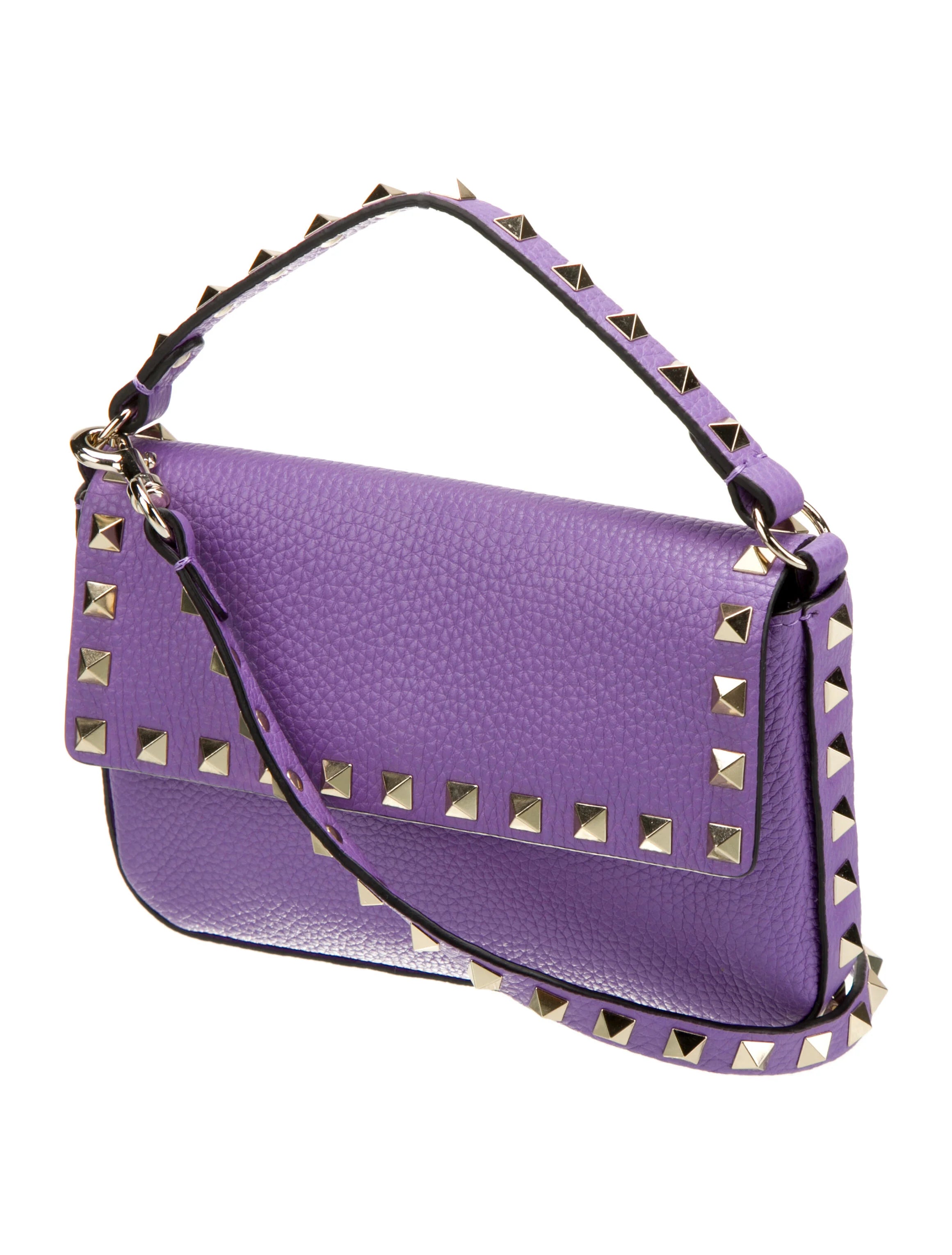 VALENTINO purple poch with rockstuds