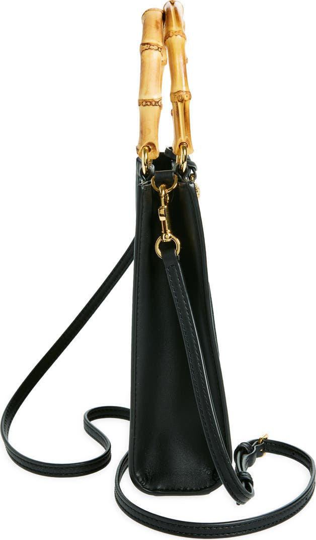 VERONICA BEARD Small Bamboo Woven Leather Shopper