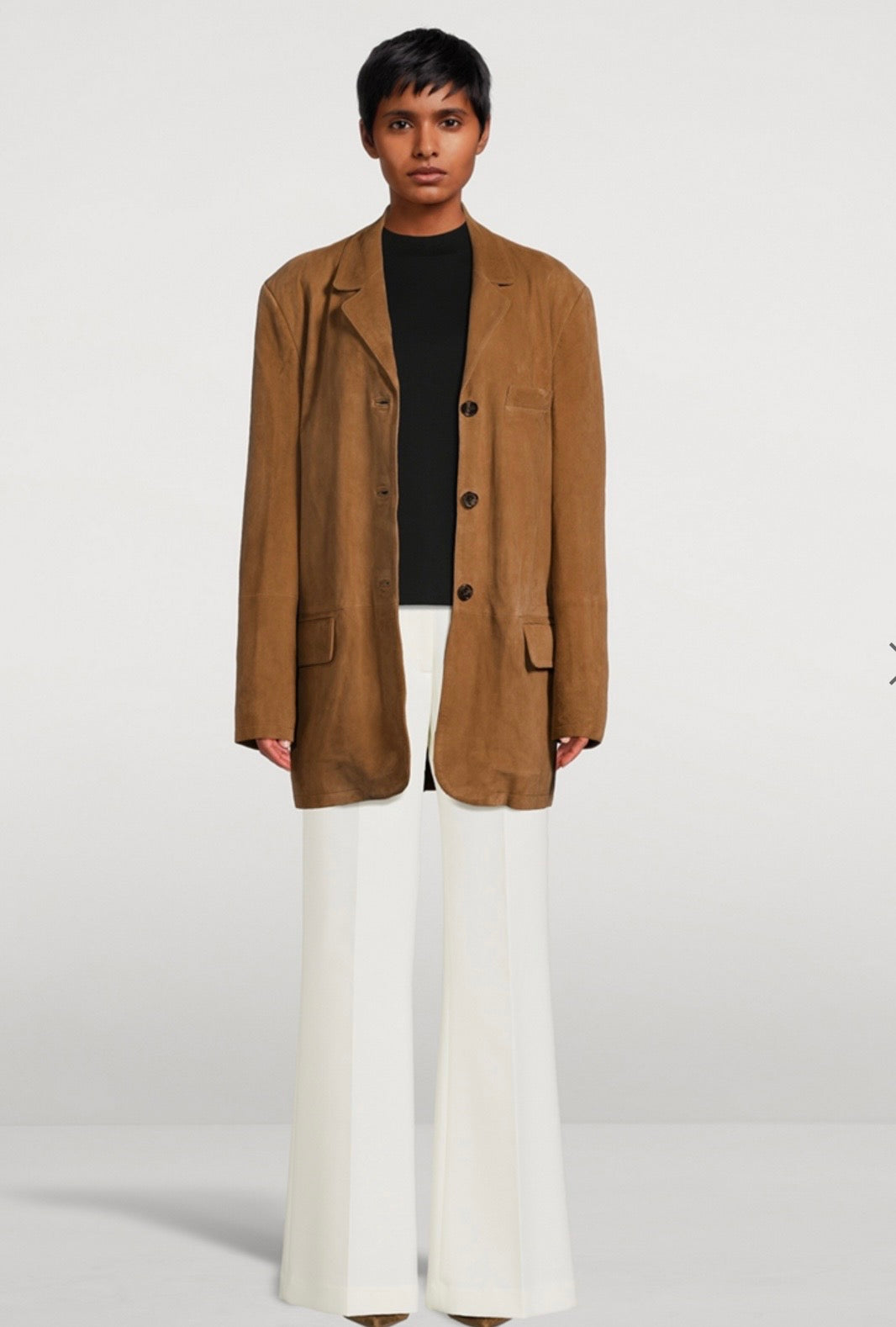 SMYTHE suede weekend jacket in Fawn