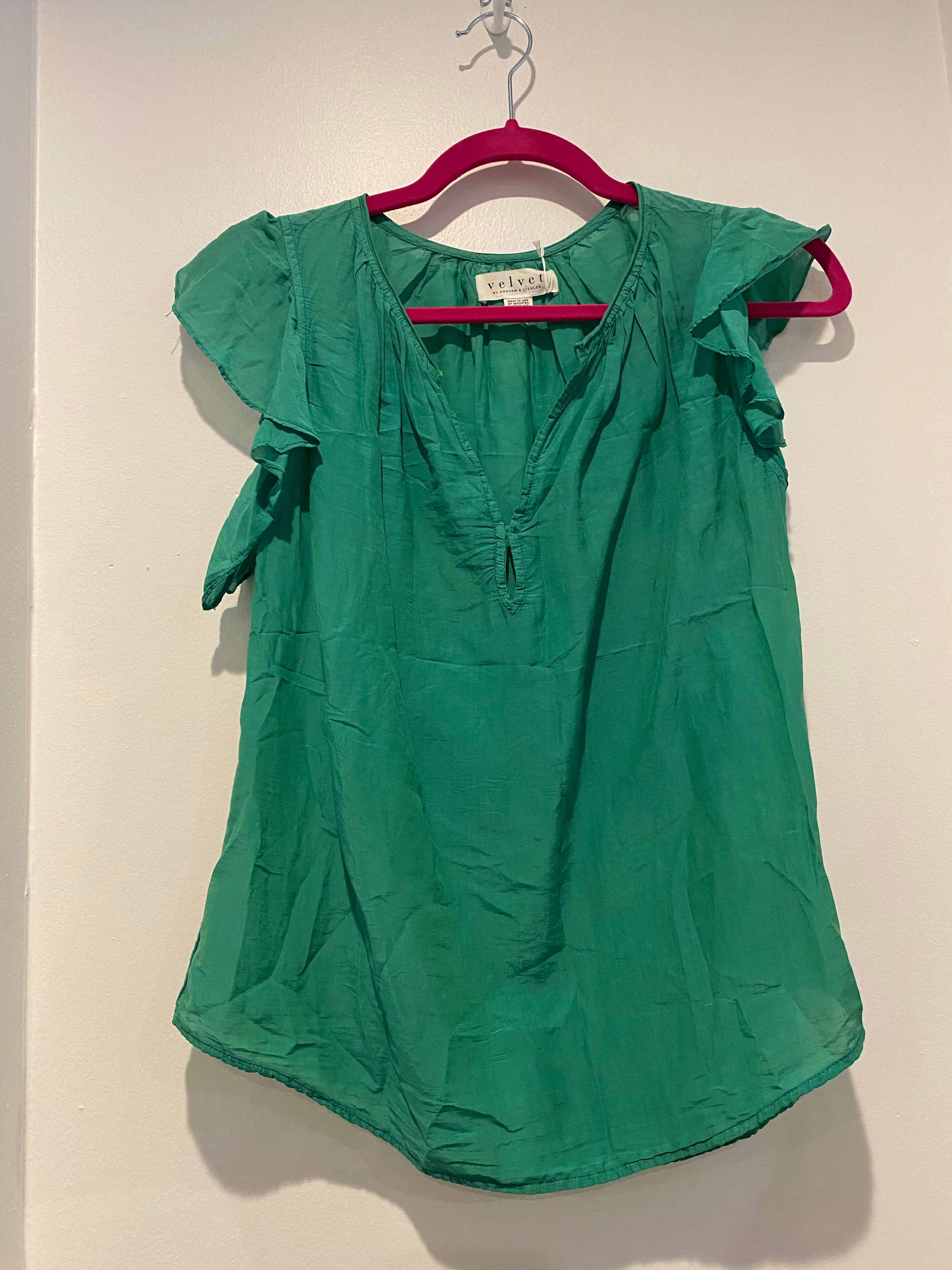 Velvet by Graham & Spencer Blouse *GREEN*