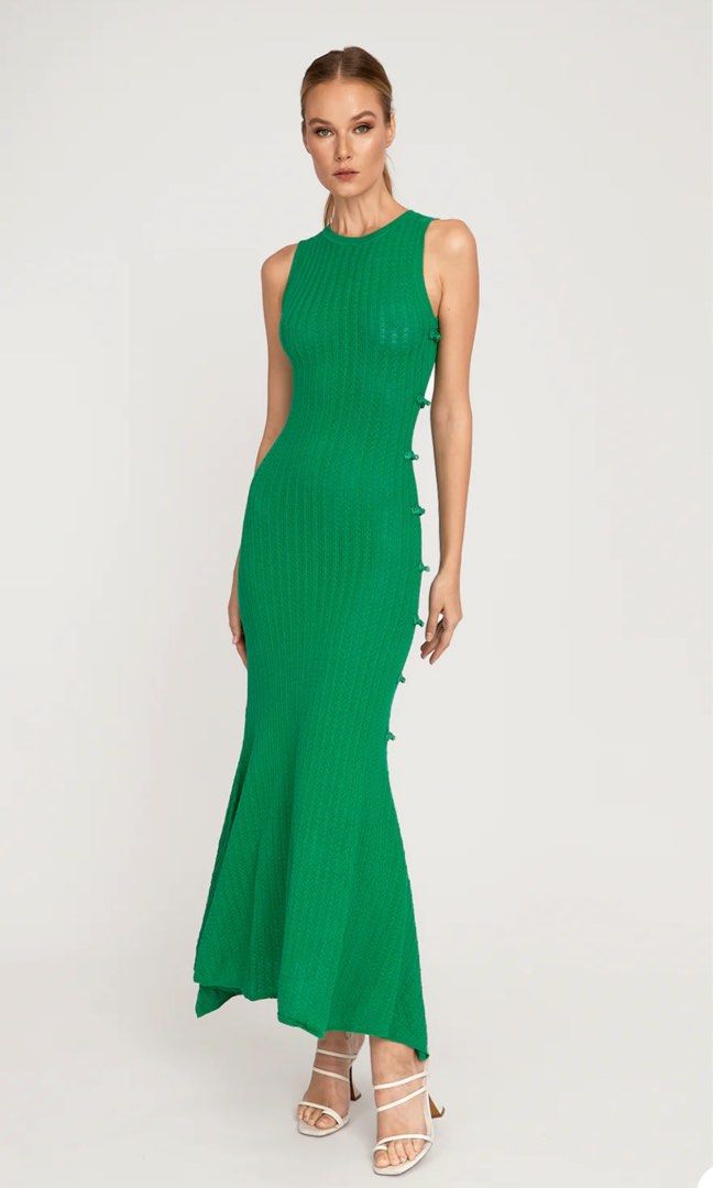 SAU LEE green sleeveless maxi dress