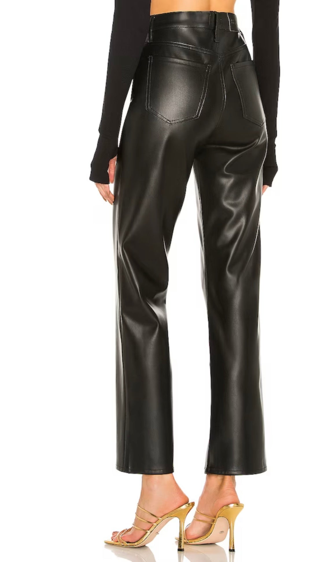 PISTOLA - Cassie Super High Straight Pant in Black