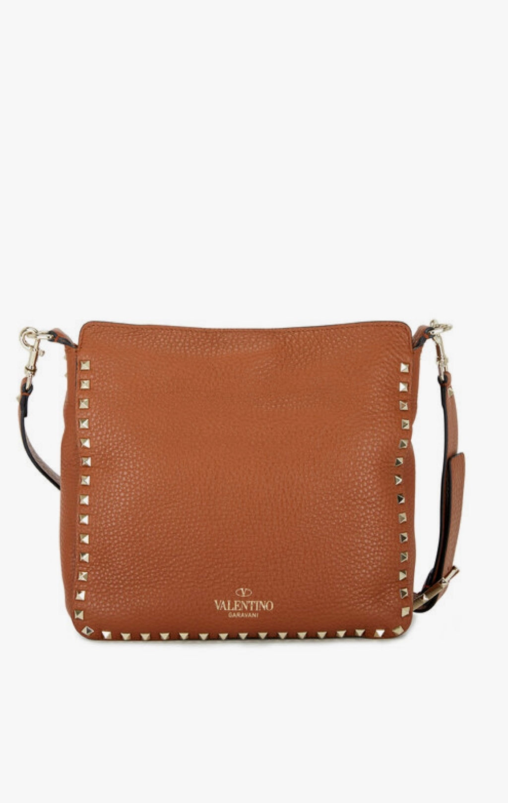 Valentino - Rockstud Leather Hobo in Tan
