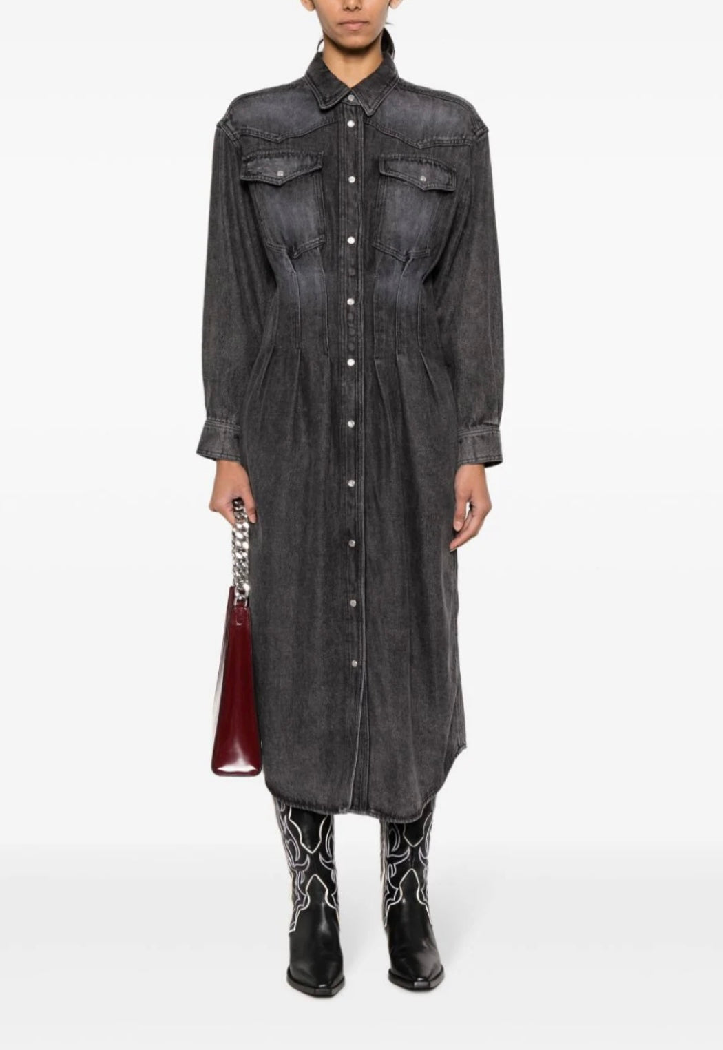 MARANT ÉTOILE
button-up jeans maxi dress