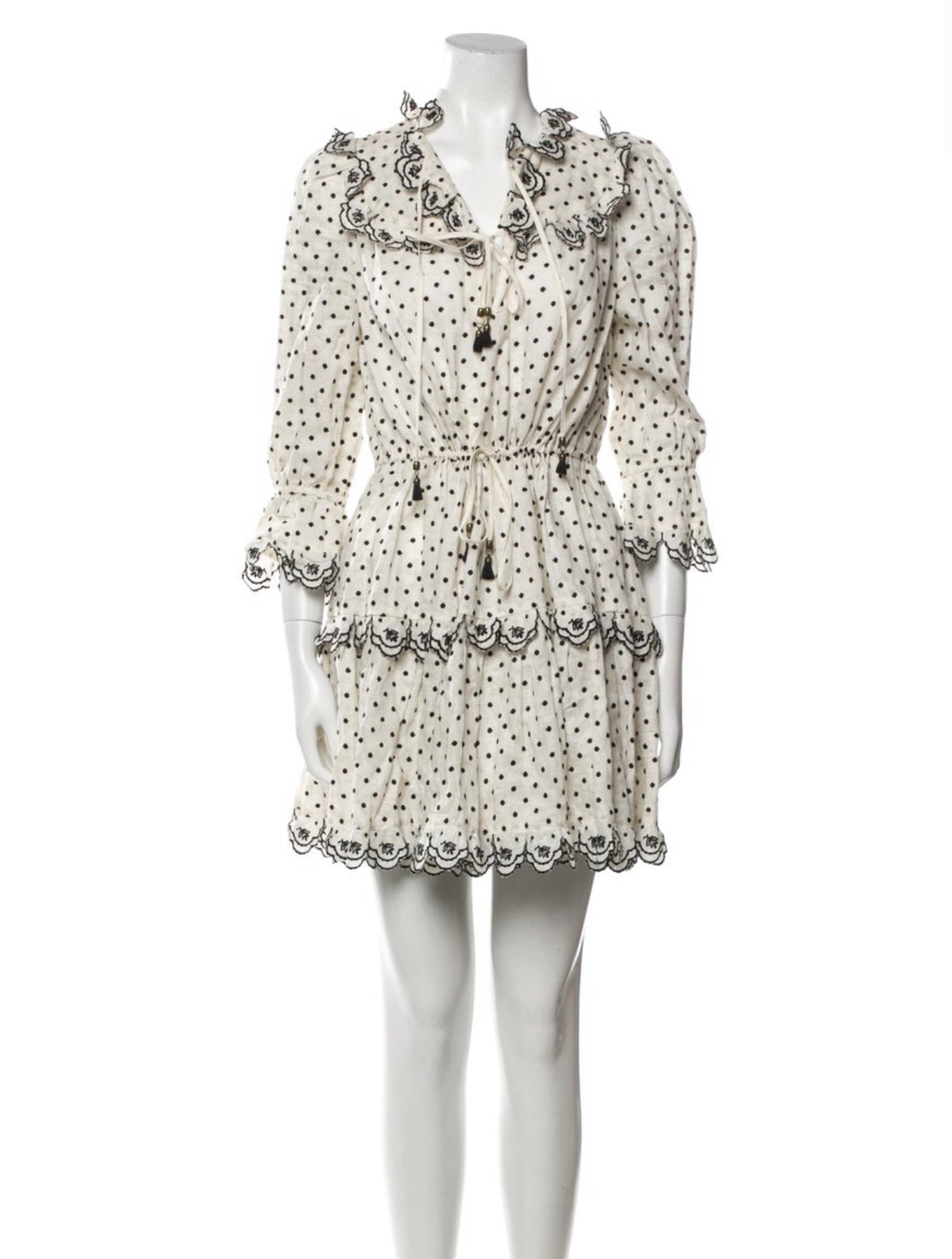 ZIMMERMANN - Polka Dot Linen Mini Dress