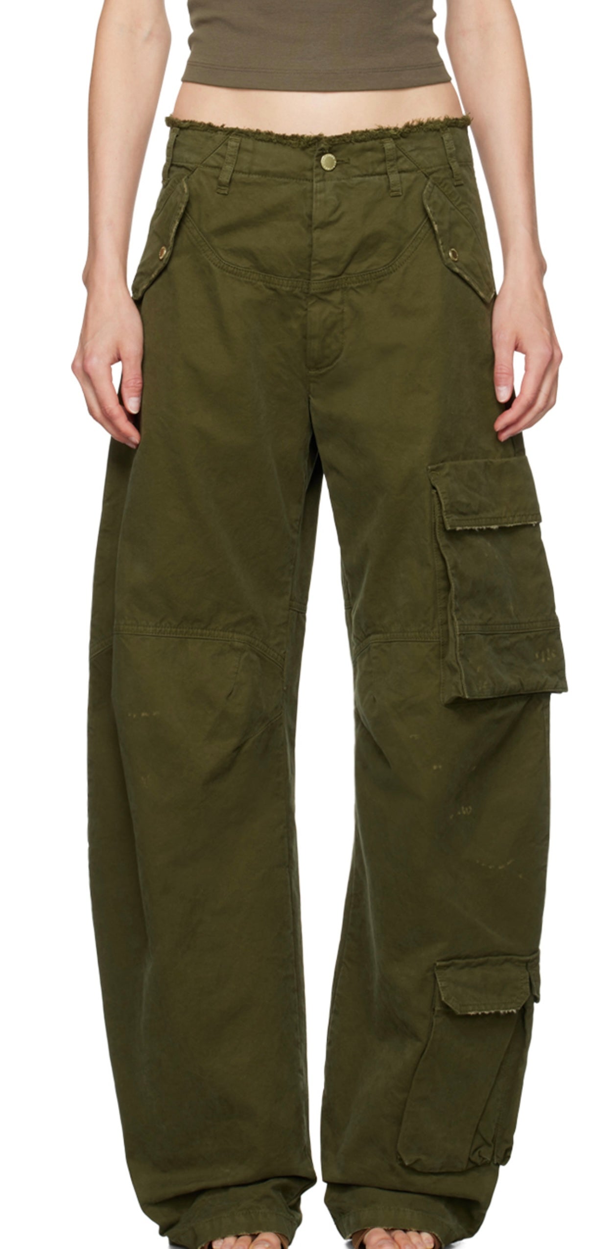 DARKPARK 
Rosalind Bow Cotton Cargo Pants