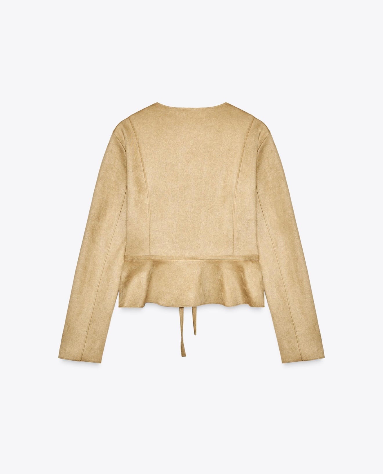Zara Faux Suede Peplum Jacket