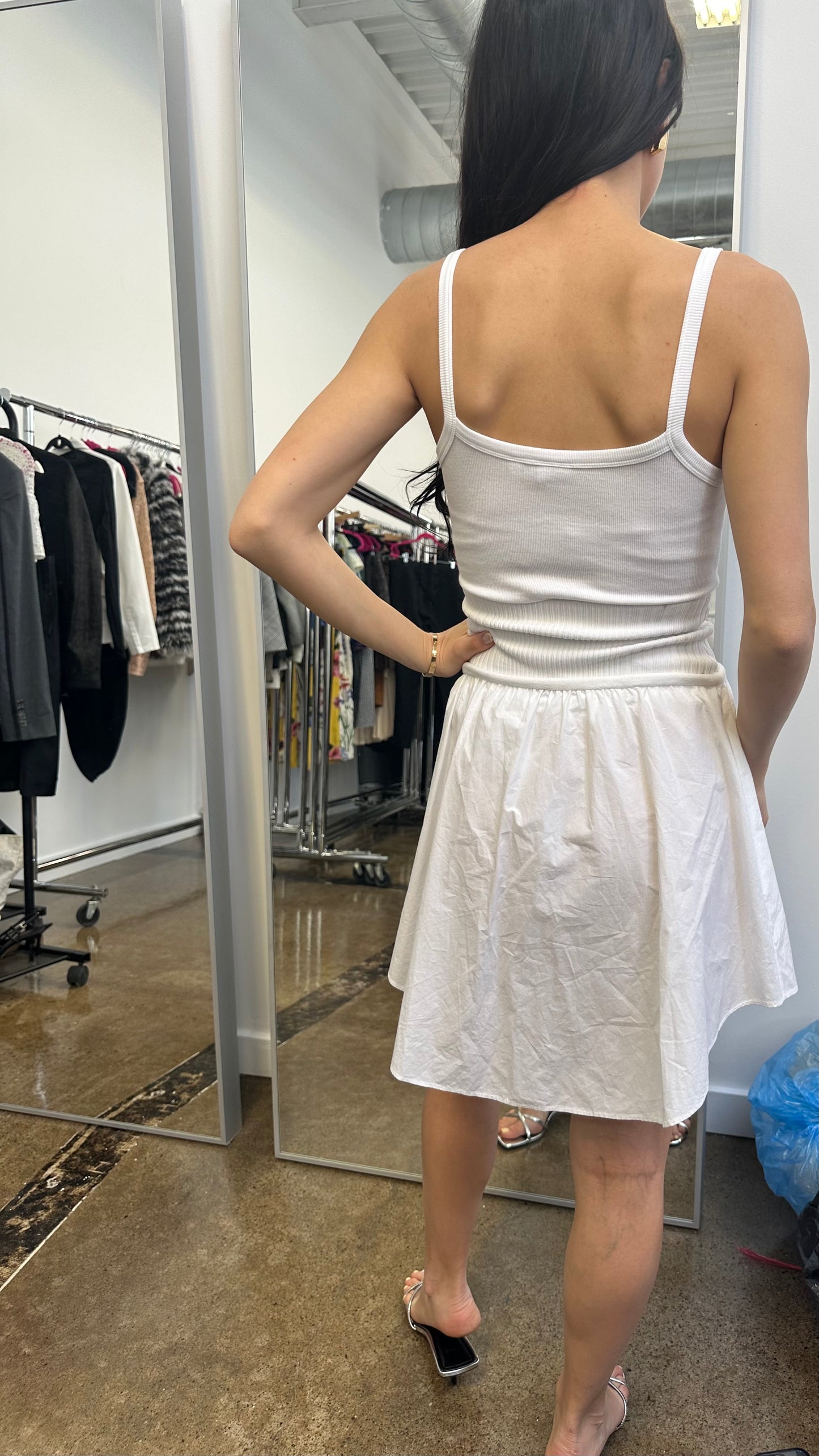 T ALEXANDER WANG - white mini skirt