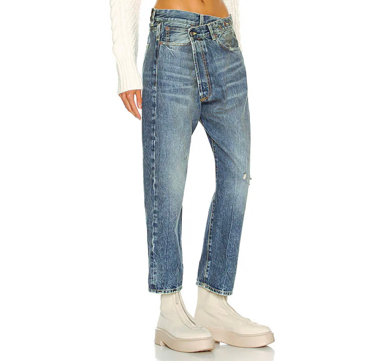R13 crossover jeans in kelly