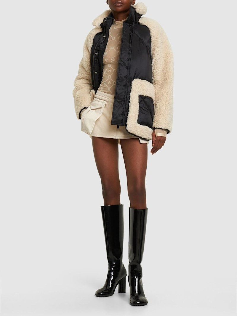 Sacai Shearling Quilted Jacket + Vest