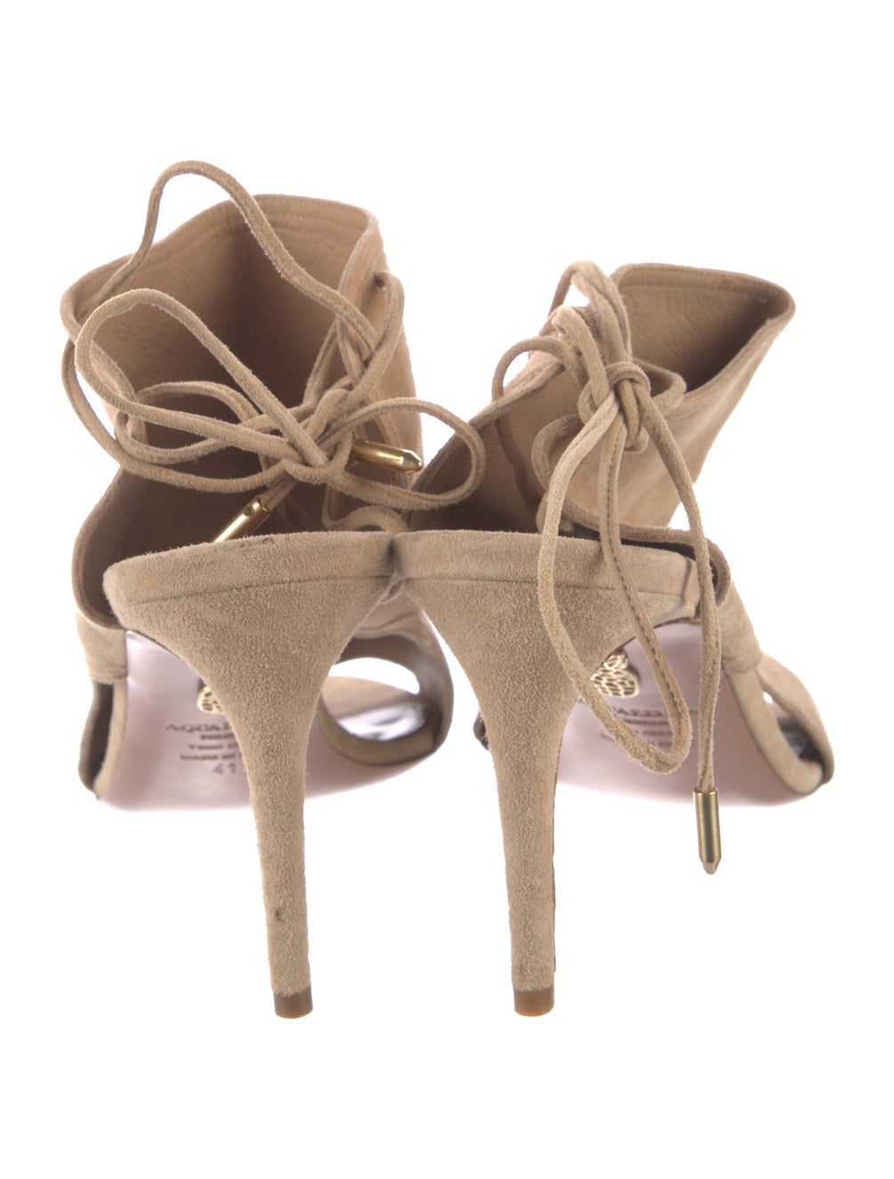 AQUAZZURA tan suede sandals