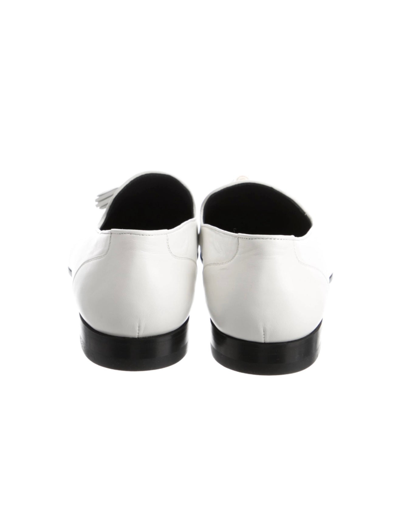 Celine - White Tassel Loafers