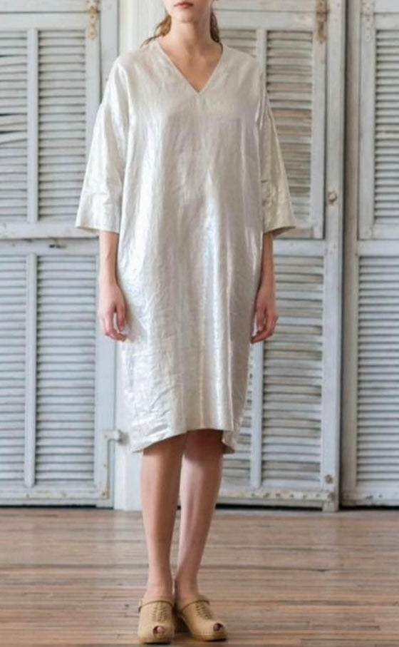Horses Atelier Metallic Linen Dress